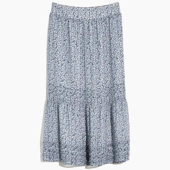 (Re)sourced Georgette Pintuck Maxi Skirt in Sunflower Field - Picture 4 of 6